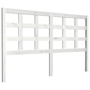 vidaXL Tăblie de pat, alb, 156x4x100 cm, lemn masiv de pin