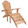 vidaXL Scaun Adirondack de grădină cu suport pentru picioare natural