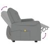 vidaXL Fotoliu rabatabil de masaj, 4 locuri, gri, piele ecologică
