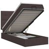 vidaXL Pat ottoman cu saltea Maro &icirc;nchis 90 x 200 cm Țesătură