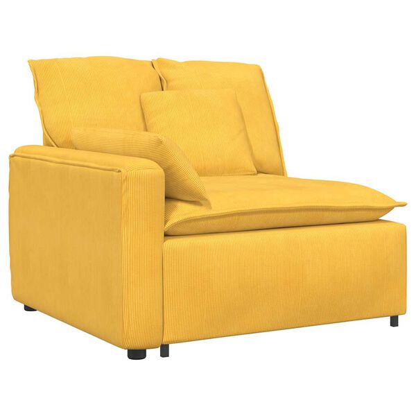 vidaXL Canapea modulară cu perne, galben deschis