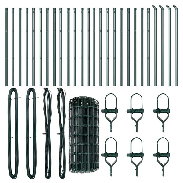 vidaXL Gard cu St&acirc;lp Verde 0,4 x 50 m Oțel și PVC