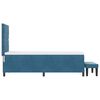 vidaXL Pat cu arcuri cu saltea Albastru &icirc;nchis 80 x 200 cm Catifea