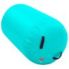 vidaXL Rulou de gimnastică gonflabil cu pompă, verde, 100 x 60 cm, PVC