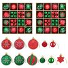 vidaXL Set de globuri de Crăciun 88 buc. Verde și roșu &Oslash; 6 cm Plastic