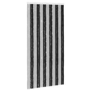 vidaXL Perdea pentru insecte din chenille Gri și negru 100 x 200 cm