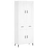 vidaXL Dulap &icirc;nalt, alb, 69,5x34x180 cm, lemn compozit