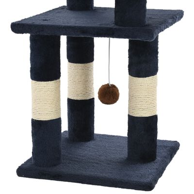 vidaXL Ansamblu pentru pisici, stâlpi din funie sisal, 65 cm, albastru