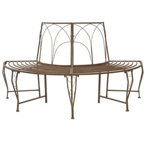 vidaXL Bancă cu arbori 4-Număr de locuri 160 x 80 x 89 cm Oțel