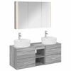 vidaXL Set de mobilier pentru baie 4 buc. Sonoma gri