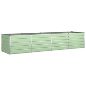 vidaXL Jardinieră Verde pastel 385 x 100 x 75 cm Oțel Galvanizat