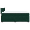 vidaXL Pat box spring cu saltea, verde &icirc;nchis, 160x200 cm, catifea