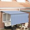 vidaXL Cortina Retractabilă Manual Albastru și Alb 350 x 250 cm