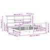 vidaXL Pat cu bibliotecă fără saltea, 200x200 cm, lemn masiv de pin