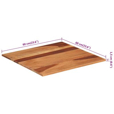 vidaXL Blat de masă, 60x60 cm, 15-16 mm, lemn masiv de acacia