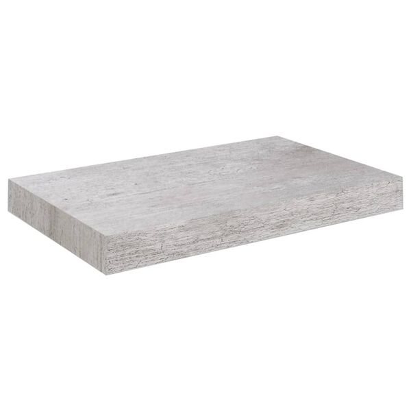 vidaXL Raft de perete suspendat, gri beton, 23x23,5x3,8 cm, MDF