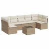vidaXL Set canapele de grădină, 8 piese, cu perne, bej, poliratan