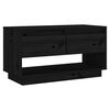 vidaXL Comodă TV, negru, 74x34x40 cm, lemn masiv de pin