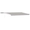 vidaXL Cort electric retractabil Gri deschis și alb. 5 x 3 m