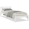 vidaXL Cadru pat foarte lung fără saltea alb 100x220 cm lemn masiv pin