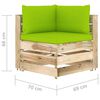 vidaXL Set mobilier de grădină cu perne, 6 piese, lemn verde tratat