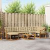 vidaXL Set de canapele de exterior cu pernă 8 pcs Natural și Bej