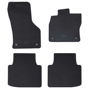 vidaXL Covor pentru mașină 4 pcs Negru Cauciuc