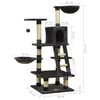 vidaXL Ansamblu pisici cu stâlpi din funie de sisal, gri închis 122 cm