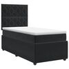 vidaXL Pat boxspring cu saltea cu headboard Negru 80 x 200 cm Catifea