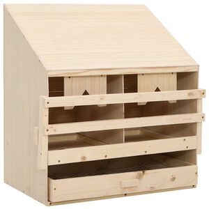 vidaXL Cuibar găini cu 2 compartimente, 63x40x65 cm, lemn masiv pin