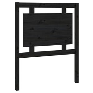 vidaXL Tăblie de pat, negru, 80,5x4x100 cm, lemn masiv de pin
