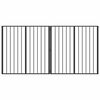 vidaXL Poartă pentru c&acirc;ini 2 Panels Negru 100 x 100 cm Oțel Galvanizat