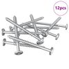 vidaXL Șuruburi din Lemn 12 buc. Argintiu M6 x 70 mm Oțel