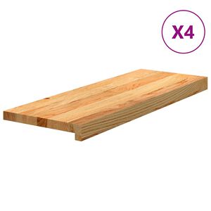 vidaXL Trepte de scară 4 buc maro deschis lemn masiv de stejar