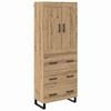 vidaXL Bufet 2 buc. Stejar Artizanal 69,5 x 34 x 180 cm