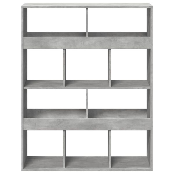 vidaXL Bibliotecă, gri beton, 100x33x125,5 cm, lemn prelucrat