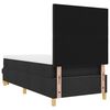 vidaXL Pat cu arcuri cu saltea cu headboard Negru 80 x 200 cm țesătură