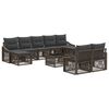 vidaXL Set de canapele pentru grădină 10 pcs Gri poliratan
