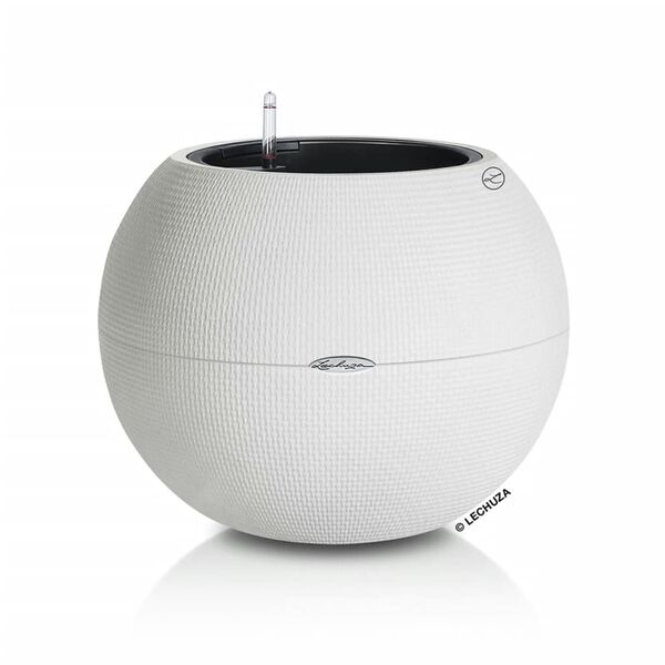 LECHUZA Jardinieră "PURO Color 50 ALL-IN-ONE", alb, diametru 49 cm