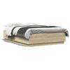vidaXL Cadru de pat cu LED stejar sonoma 160x200 cm lemn prelucrat
