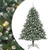 vidaXL Brad de Crăciun artificial Verde 180 cm PVC și Plastic și Oțel