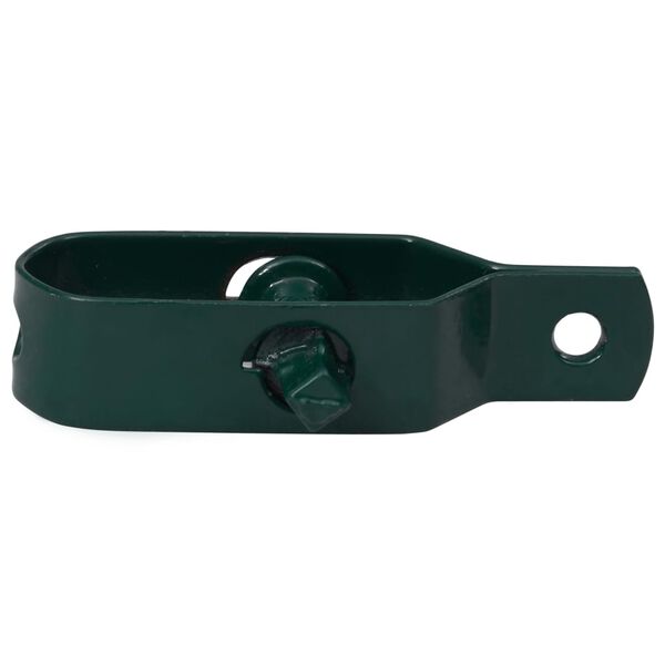 vidaXL Dispozitiv tensionare s&acirc;rmă gard, 250 buc., verde, oțel, 90 mm
