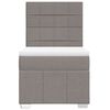 vidaXL Pat box spring cu saltea, gri taupe, 90x190 cm, textil