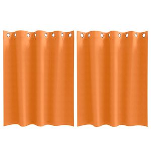 vidaXL Perdele Opaque cu Inel 2 pcs Portocalie Aprinsă 140 x 140 cm