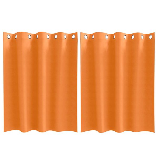 vidaXL Perdele Opaque cu Inel 2 pcs Portocalie Aprinsă 140 x 140 cm