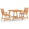 vidaXL Set mobilier grădină, 3 piese, lemn masiv de acacia