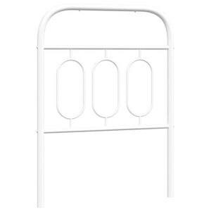 vidaXL Tăblie de pat de schimb metalică, alb, 75 cm