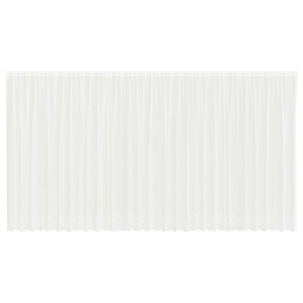 vidaXL Cortină din Dantelă cu perdele Alb 220 x 750 cm Poliester
