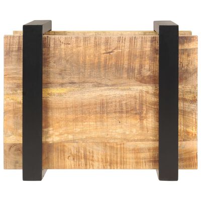 vidaXL Noptieră, 50 x 40 x 40 cm, lemn de mango brut
