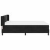vidaXL Pat cu arcuri cu saltea cu headboard Negru 200 x 140 cm Catifea